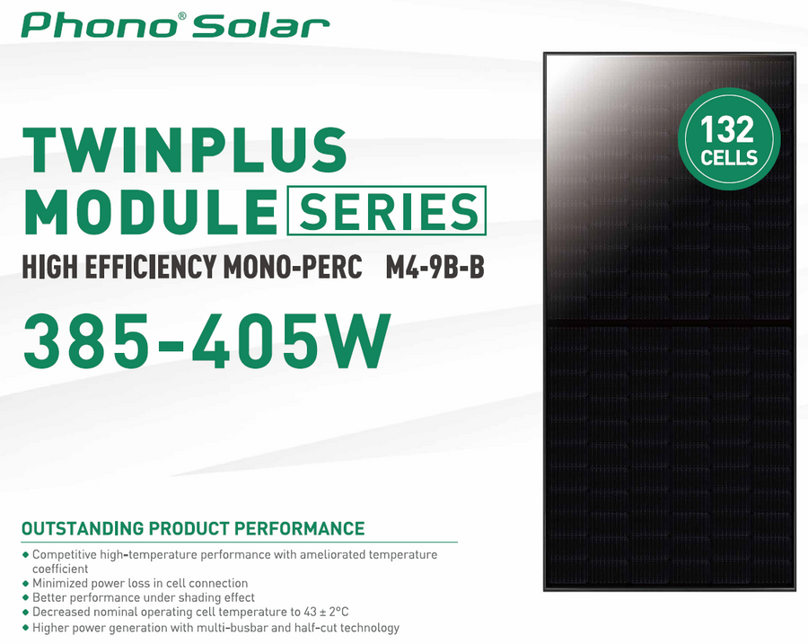 Phono Solar 400Wp PS400M6-18/VH — vooraanzicht