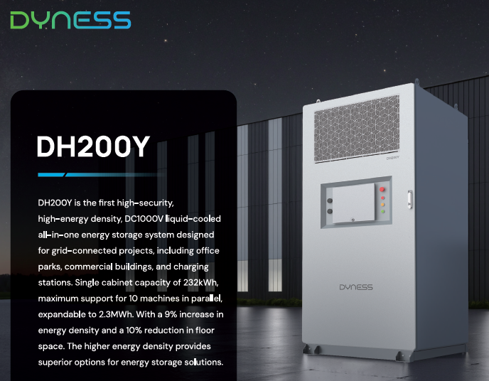 DYNESS DH200Y (232kWh) Liquid Cooling NO PV ONGRID ONLY — vooraanzicht