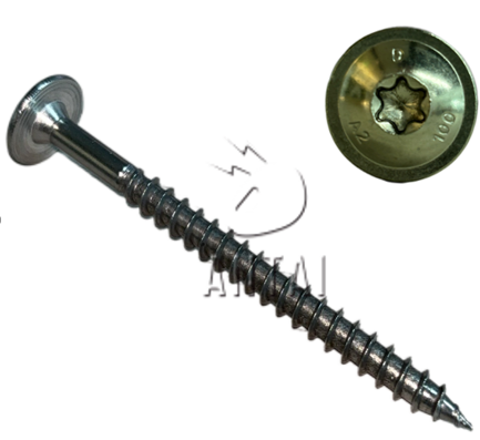 ANTAI Wood Self Taping Screws M8x100 Per 100 stuks — vooraanzicht
