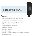 Solax Pocket Wifi + LAN — zijaanzicht met aansluitingen