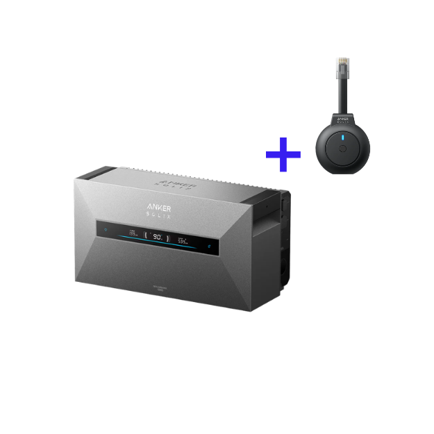 Anker SOLIX Solarbank Max AC + P1 — 7 kWh, IP66, vooraanzicht